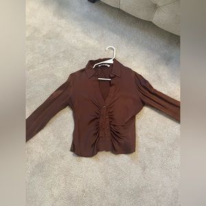 Zara satin effect top